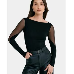 NWOT Marcella Adella Bodysuit in Black SZ M